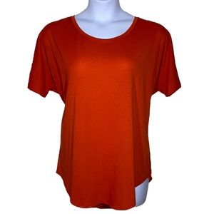 Lucy | Workout Short Sleeve Tee | Orange | Size XL